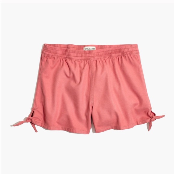 NEW • Madewell • Side Tie Shorts Rose Bloom - Picture 3 of 6